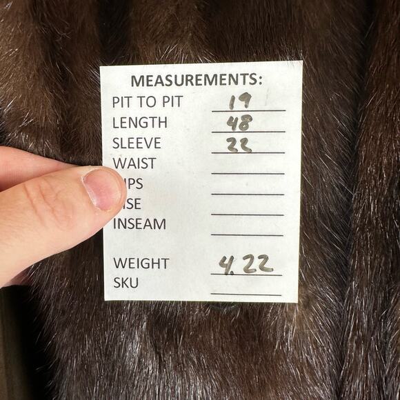 Vintage Furs by Richard Donald Medium Brown Fur Long Trench Coat Womens Size S - Picture 13 of 13